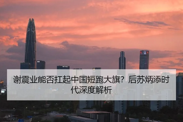 谢震业能否扛起中国短跑大旗？后苏炳添时代深度解析